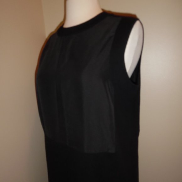 COS Black Casual Sweater Knit Cotton Contrast Panel Sheath Casual Comfort Dress - Picture 6 of 12